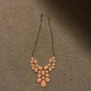 Peach statement necklace